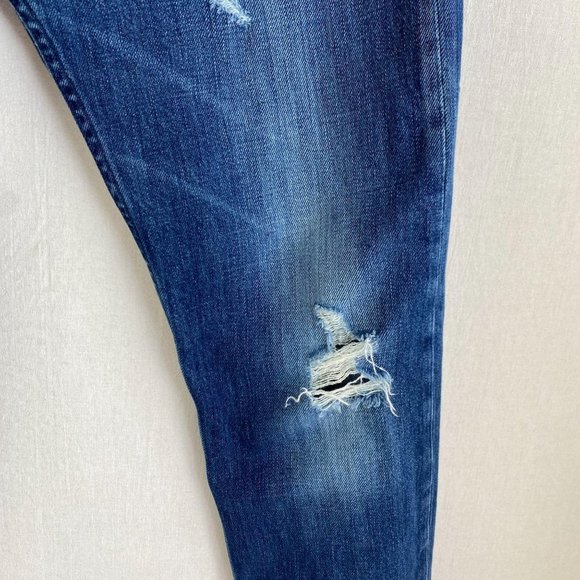 LEVI 522 Dark Blue Ripped Jean - Picture 2 of 13